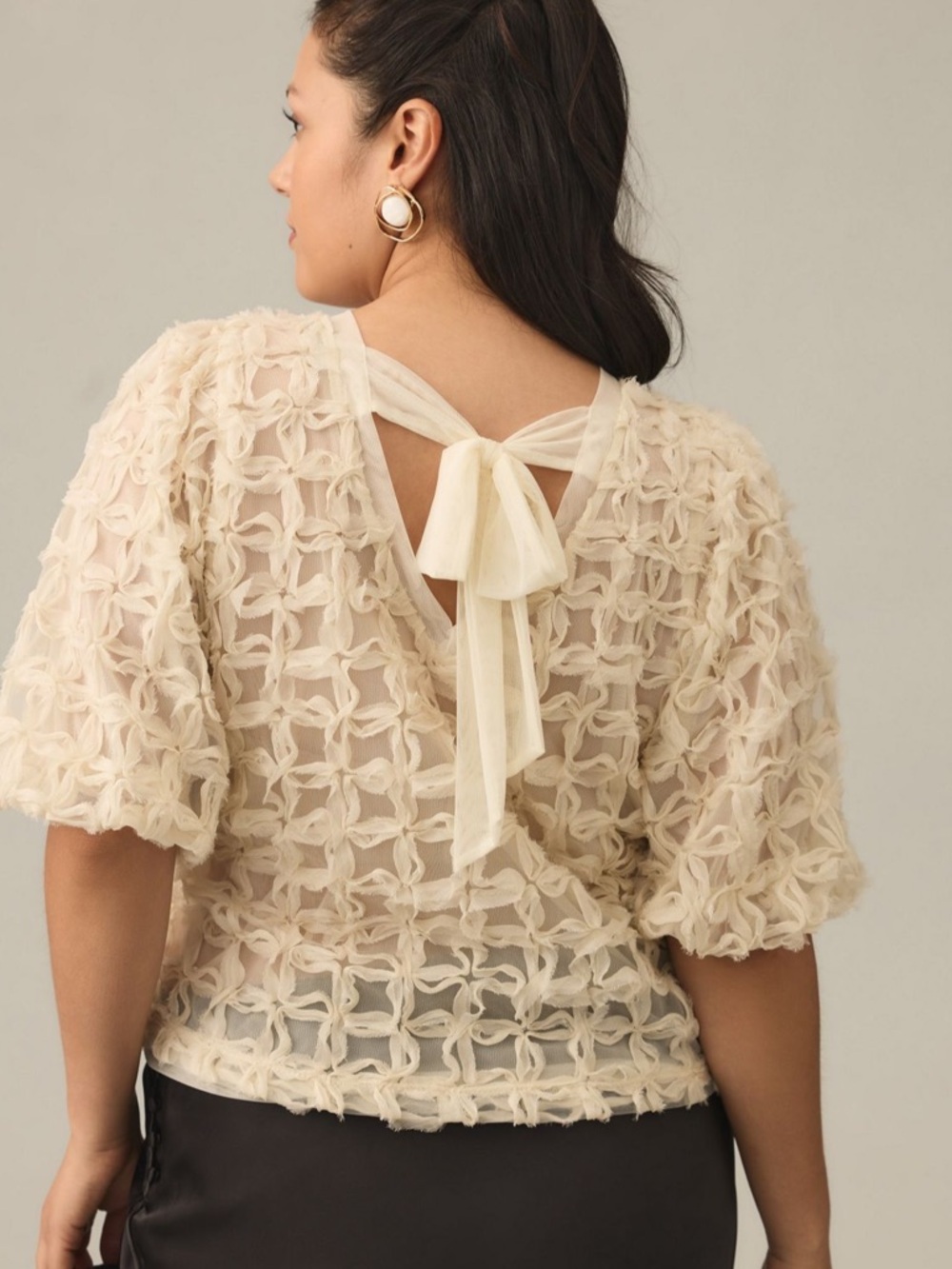 Anthropologie | Sarah Hann Karla Textured Top | Size M - Picture 7 of 13